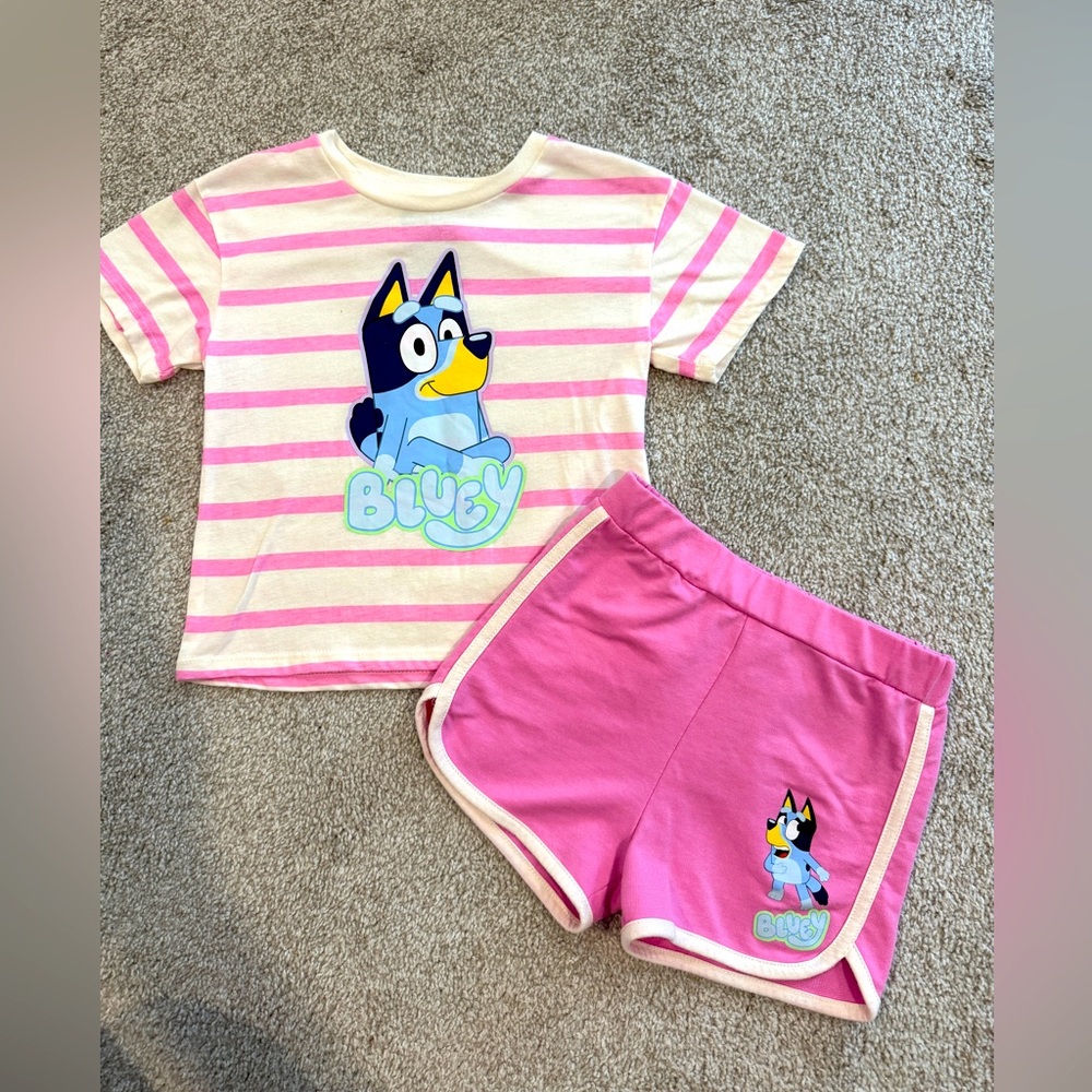 Pink and White Bluey Set